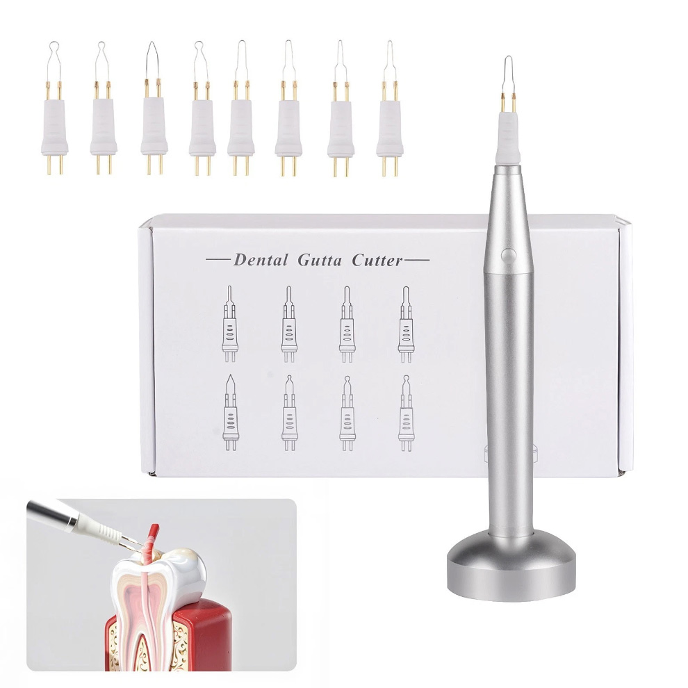 Dental Cordless Endodontic Gutta Percha Cutter with 8 Heating Tips